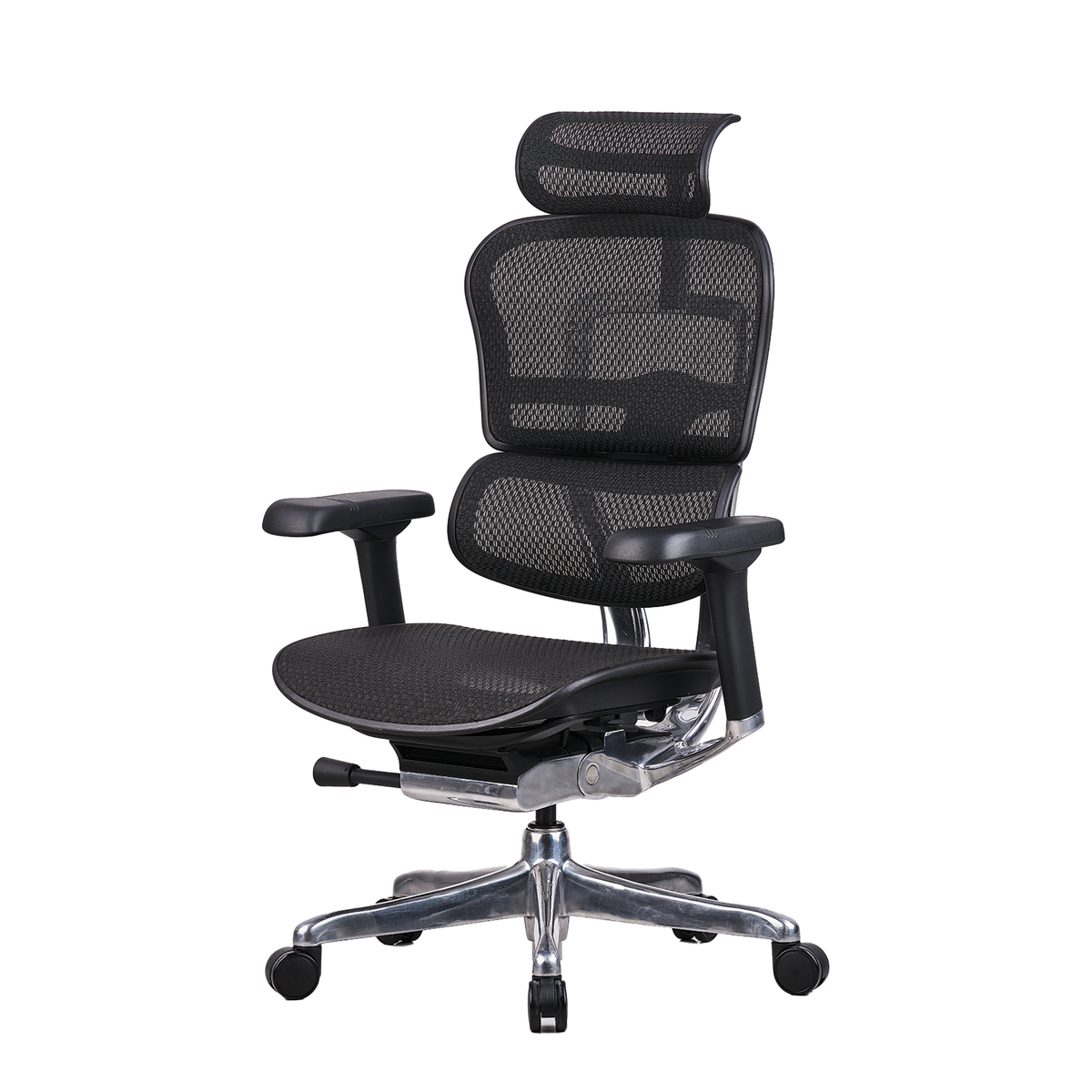 Featherlite Pinnacle Mesh Office Chair with Headrest (Black)