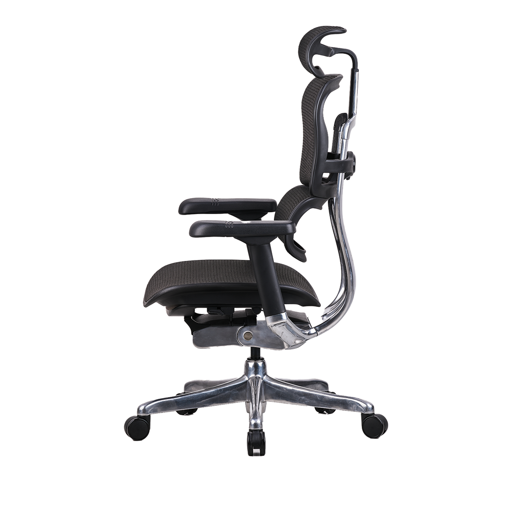 Featherlite Pinnacle Mesh Office Chair with Headrest (Black)