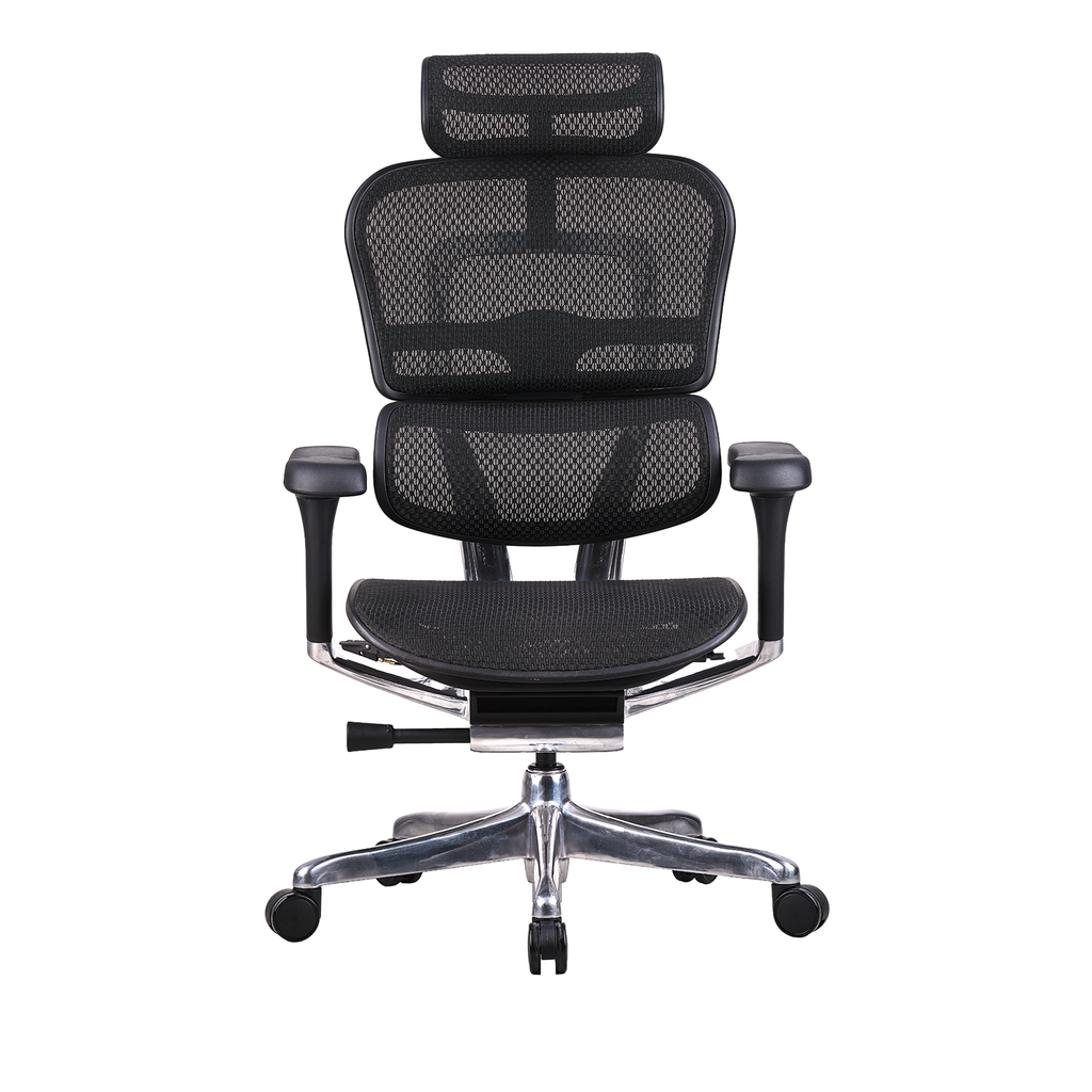 Featherlite Pinnacle Mesh Office Chair with Headrest (Black)