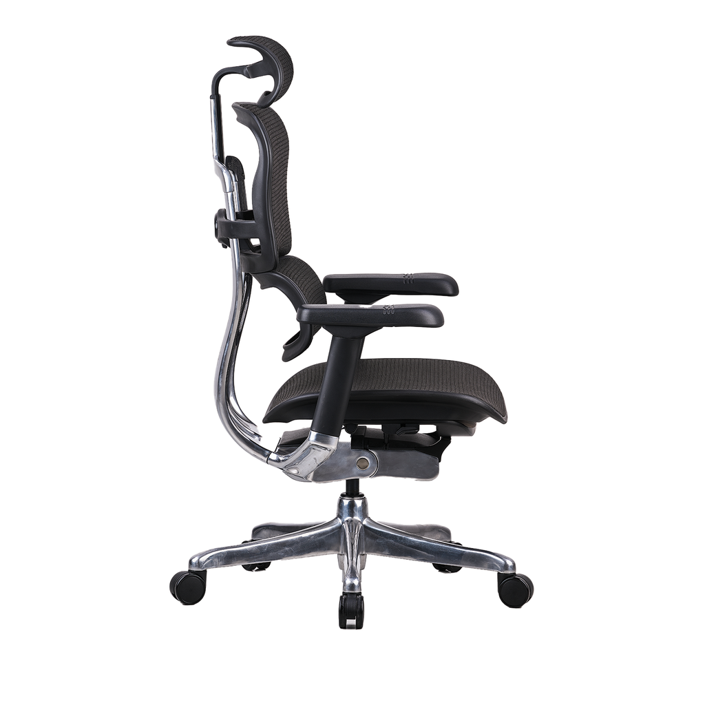 Featherlite Pinnacle Mesh Office Chair with Headrest (Black)