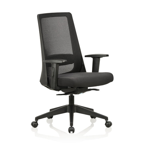Featherlite Amaze Mesh Office Chair without Headrest (Black), view 1