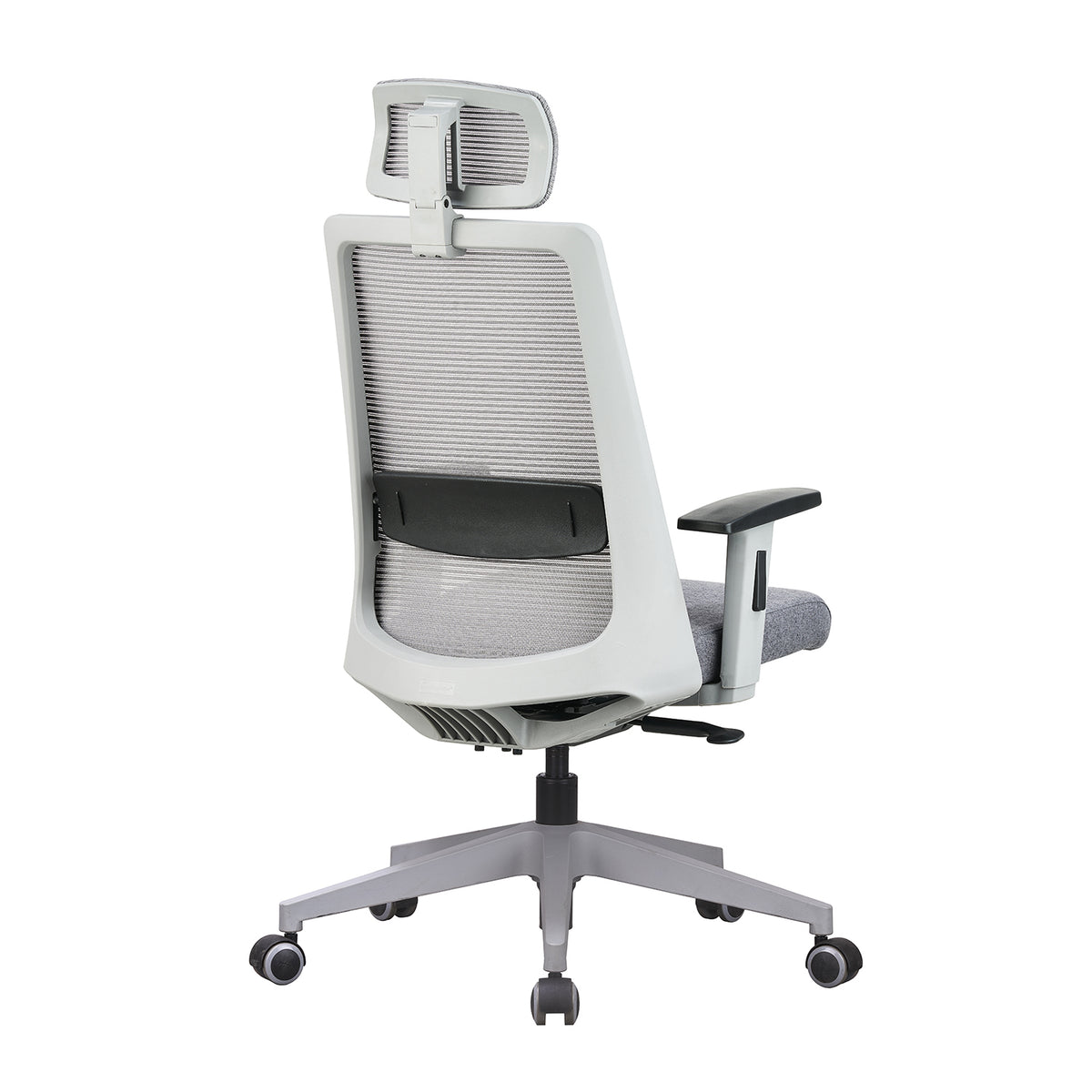 Featherlite Amaze High Back Mesh Chair, Grey, Nylon Base, view 4