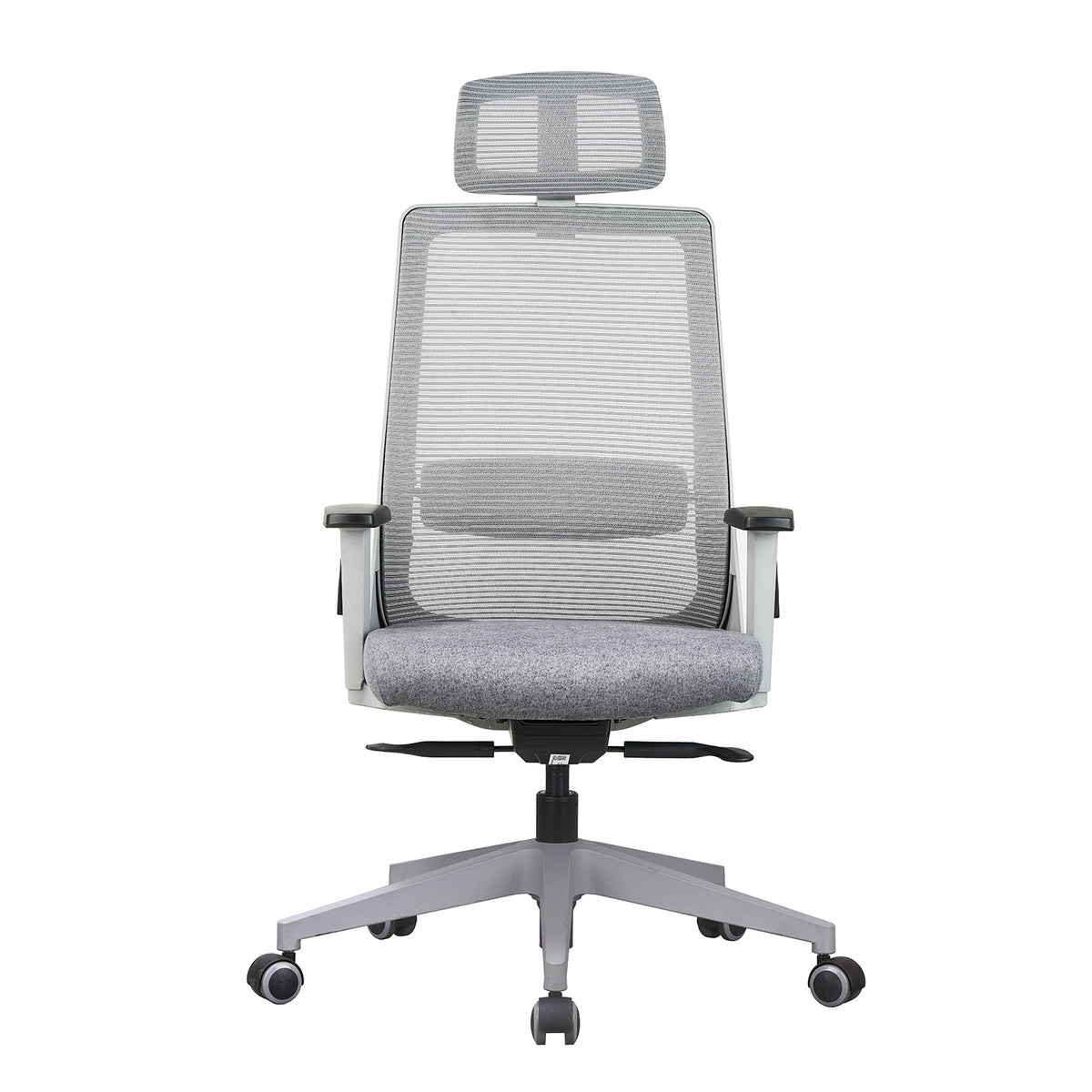 Featherlite Amaze High Back Mesh Chair, Grey, Nylon Base, view 2