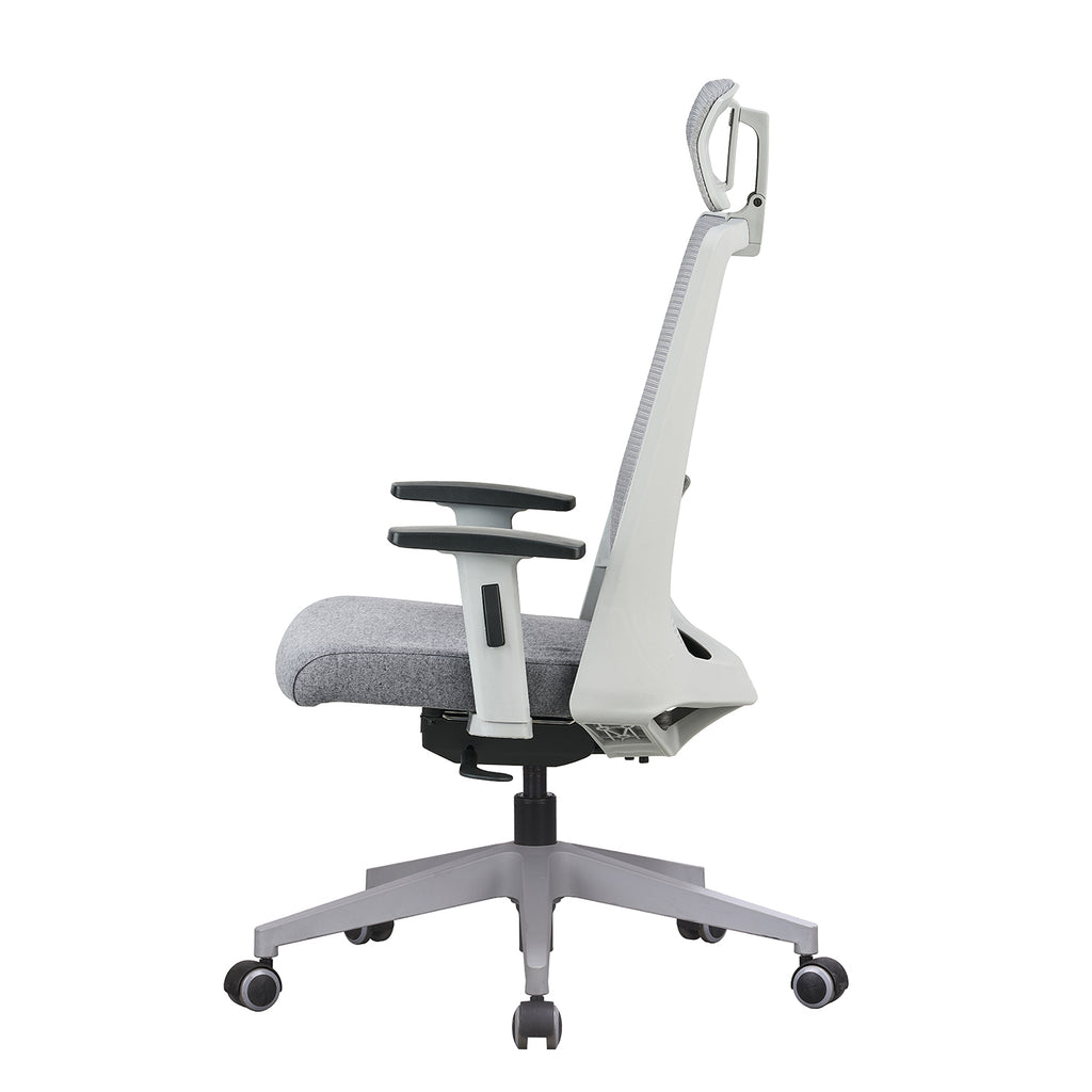 Featherlite Amaze High Back Mesh Chair, Grey, Nylon Base, view 6