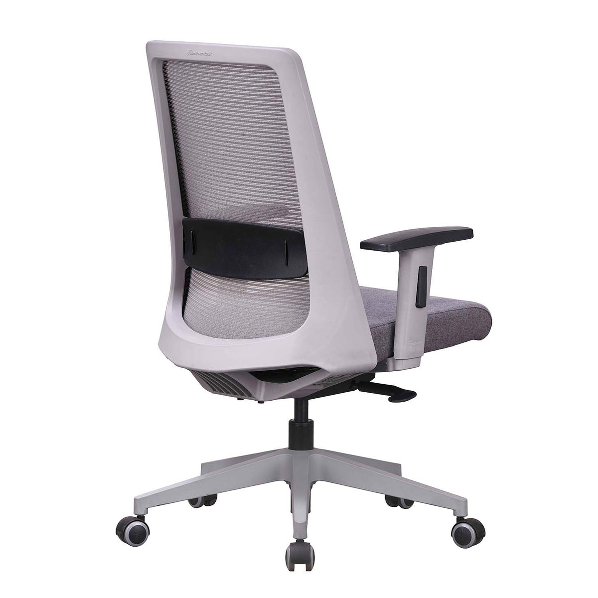 Featherlite Amaze Medium Back Mesh Chair, Grey, Nylon Base, view 4