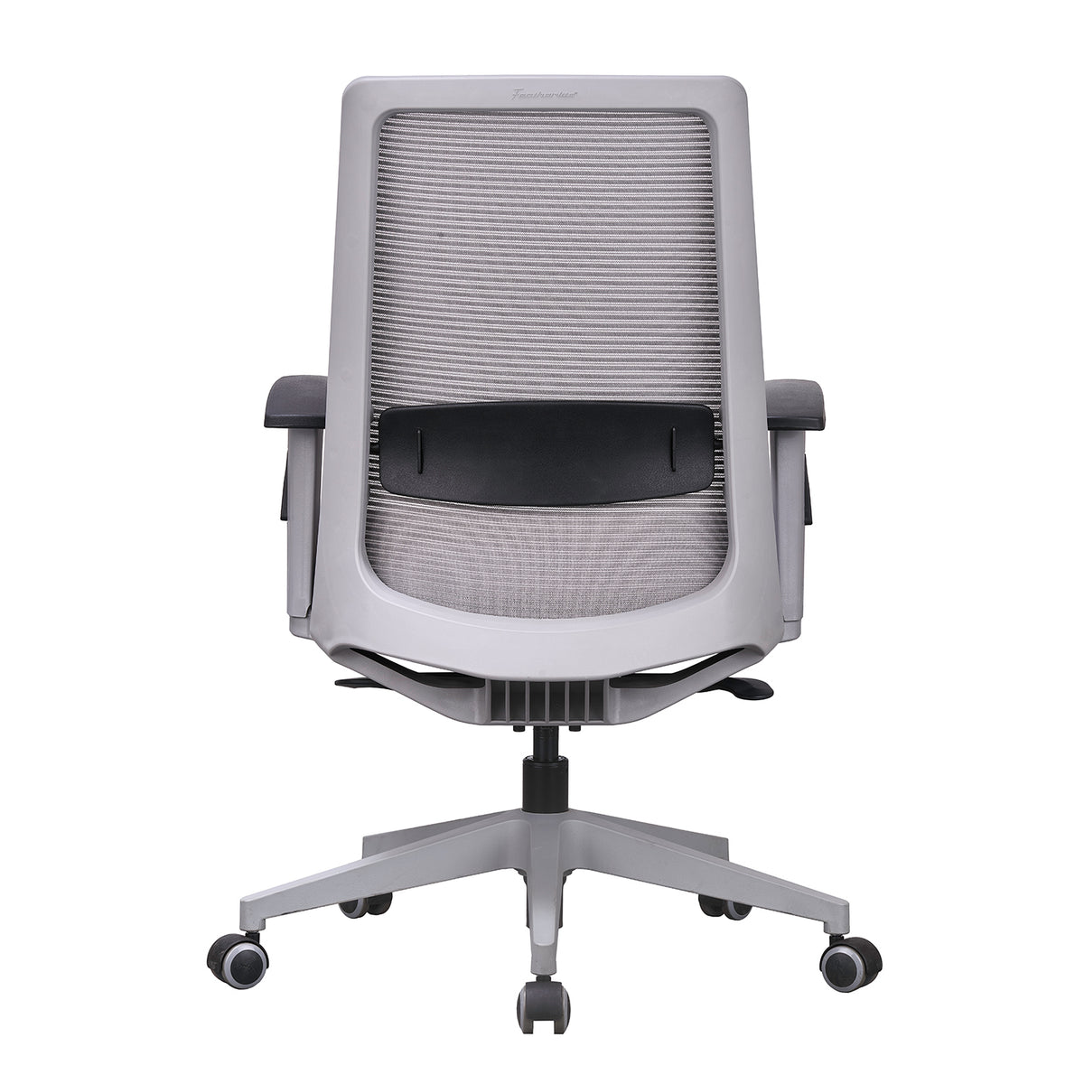 Featherlite Amaze Medium Back Mesh Chair, Grey, Nylon Base, view 5