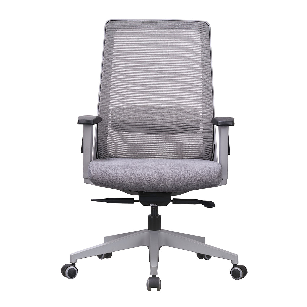 Featherlite Amaze Medium Back Mesh Chair, Grey, Nylon Base, view 2