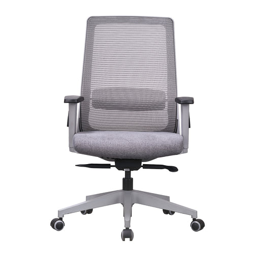 Featherlite Amaze Medium Back Mesh Chair, Grey, Nylon Base, view 2