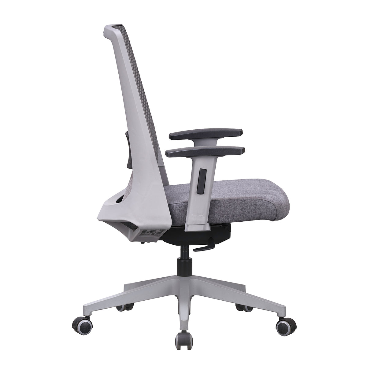 Featherlite Amaze Medium Back Mesh Chair, Grey, Nylon Base, view 3