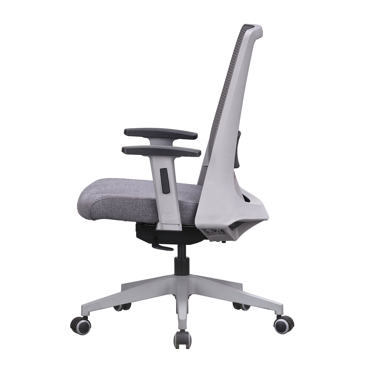 Featherlite Amaze Medium Back Mesh Chair, Grey, Nylon Base, view 6