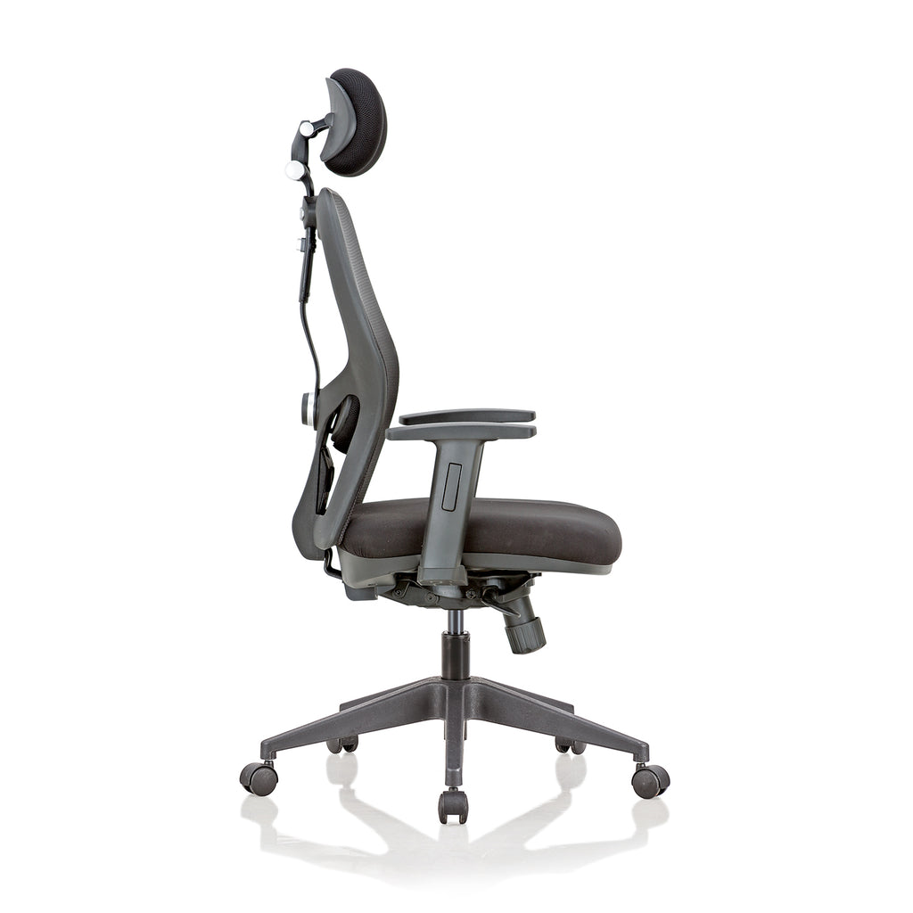 Featherlite Anatom Mesh Office Chair with Headrest (Black), view 2