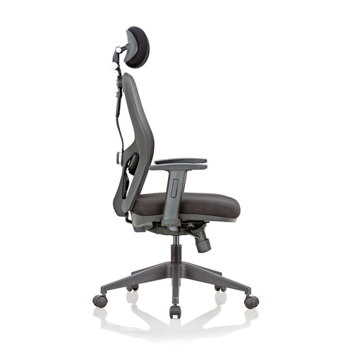 Featherlite Anatom Mesh Office Chair with Headrest (Black), view 2