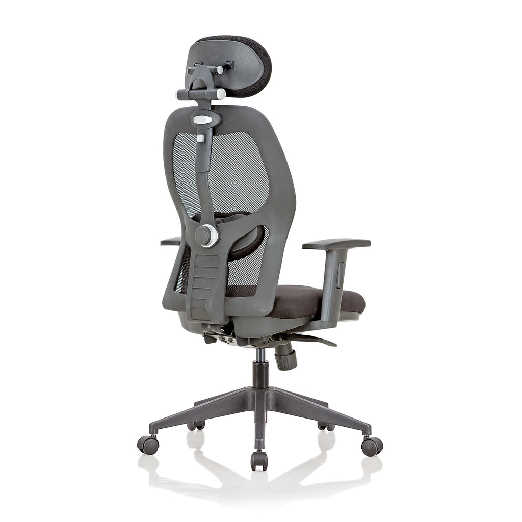 Featherlite Anatom Mesh Office Chair with Headrest (Black), view 3