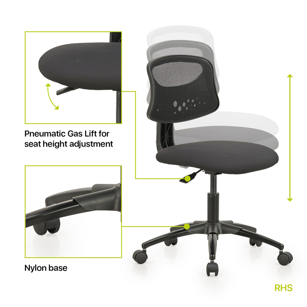 Featherlite Student Revolving Desk Chair without Arms