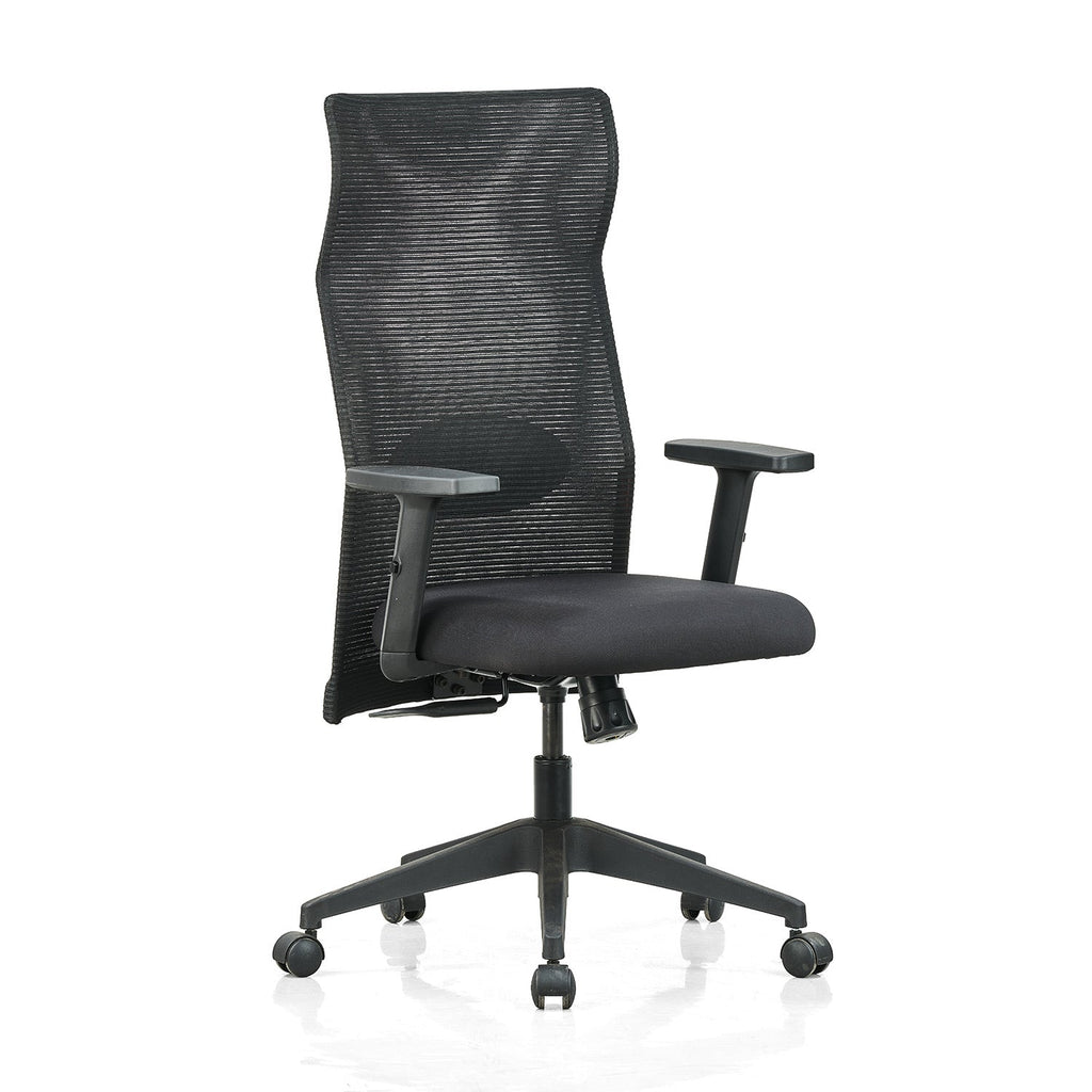 Featherlite Contact High Back Mesh Office Chair (Black), view 1