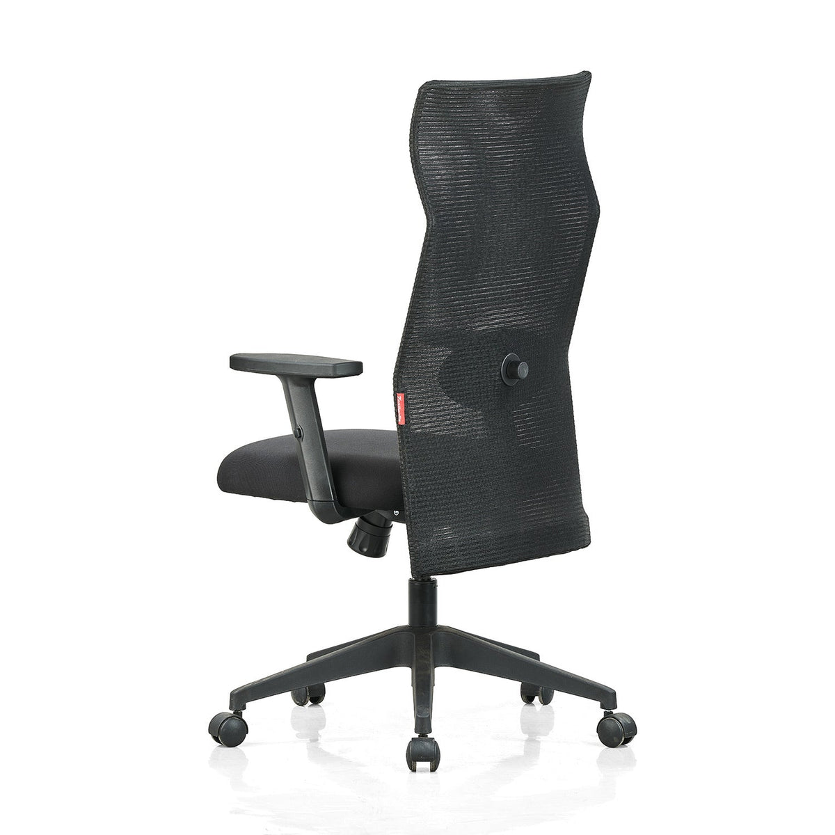 Featherlite Contact High Back Mesh Chair with Single Lock Synchro Mechanism & Adjustable Lumbar Support(Black)