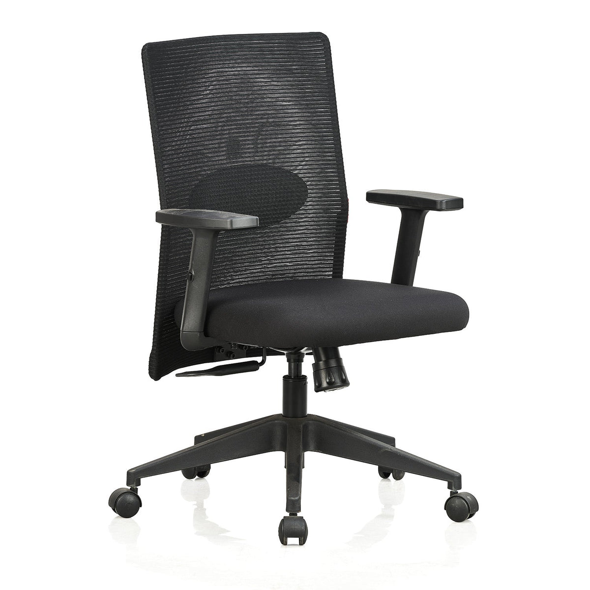 Featherlite Contact Medium Back Mesh Office Chair (Black), view 1