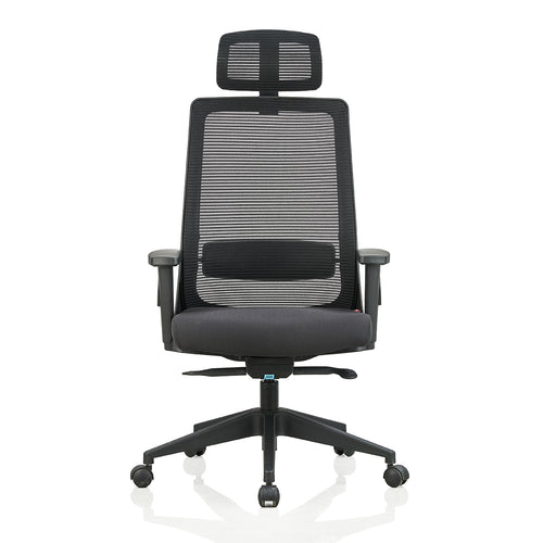 Featherlite Amaze Mesh Office Chair with Headrest (Black)