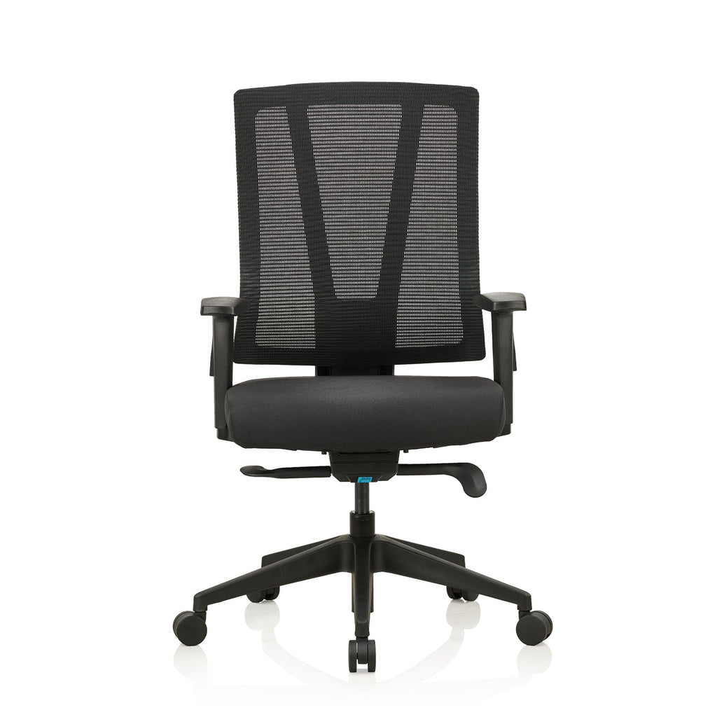 Featherlite Enzo Medium Back Mesh Chair with Magnaflex System for Stable Lower Back Support & Self Calibrate Multilock Mechanism
