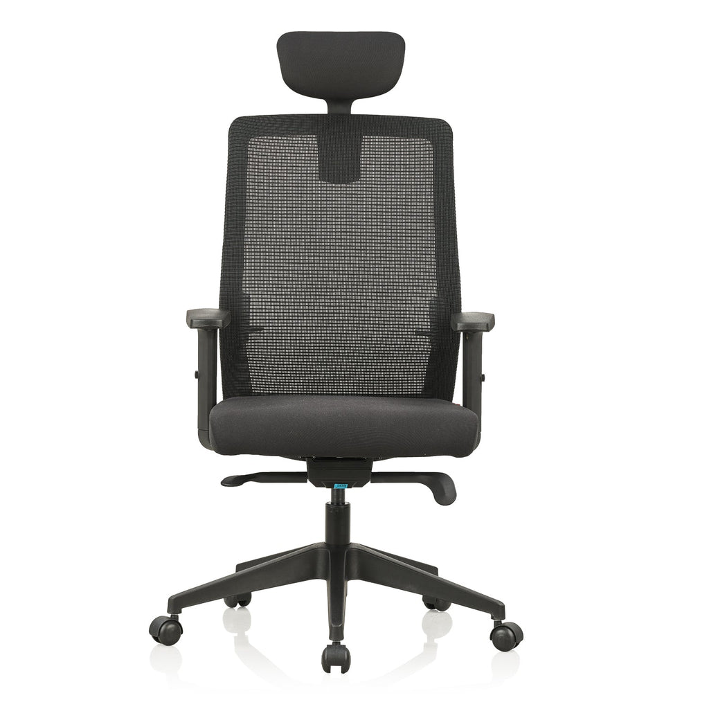 Featherlite Opus High Back Mesh Chair with Self Calibrating Multilock Mechanism & Adjustable Asynchronous Lumbar Support