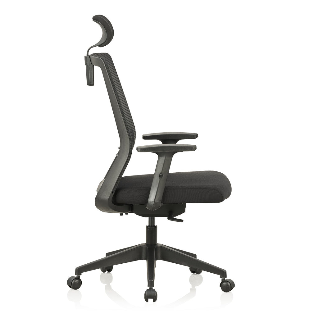 Featherlite Opus High Back Mesh Chair with Self Calibrating Multilock Mechanism & Adjustable Asynchronous Lumbar Support
