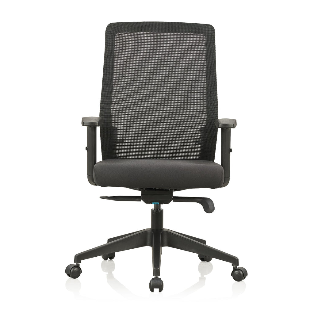 Featherlite Opus Medium Back Mesh Chair with Self Calibrating Multilock Mechanism & Adjustable Asynchronous Lumbar Support
