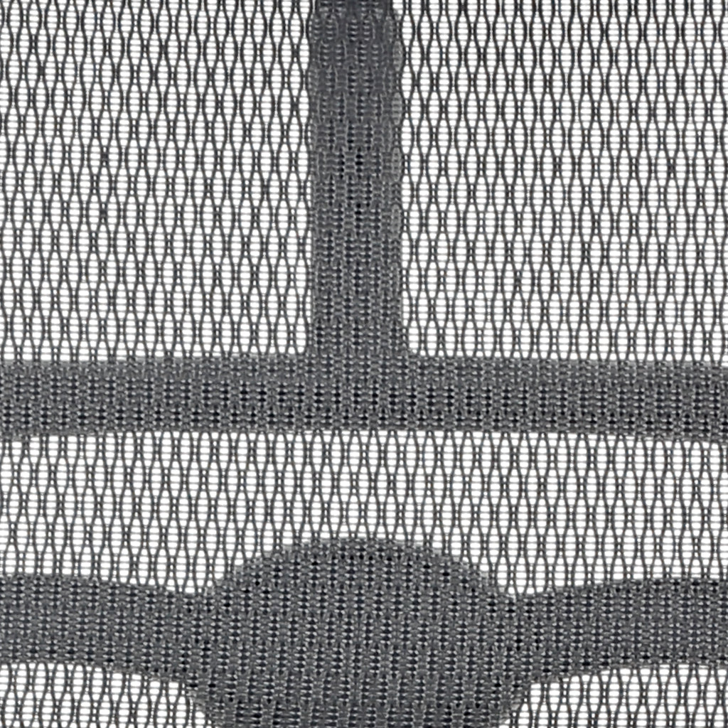 Featherlite Pinnacle Mesh Office Chair with Headrest (Black), mesh back close-up