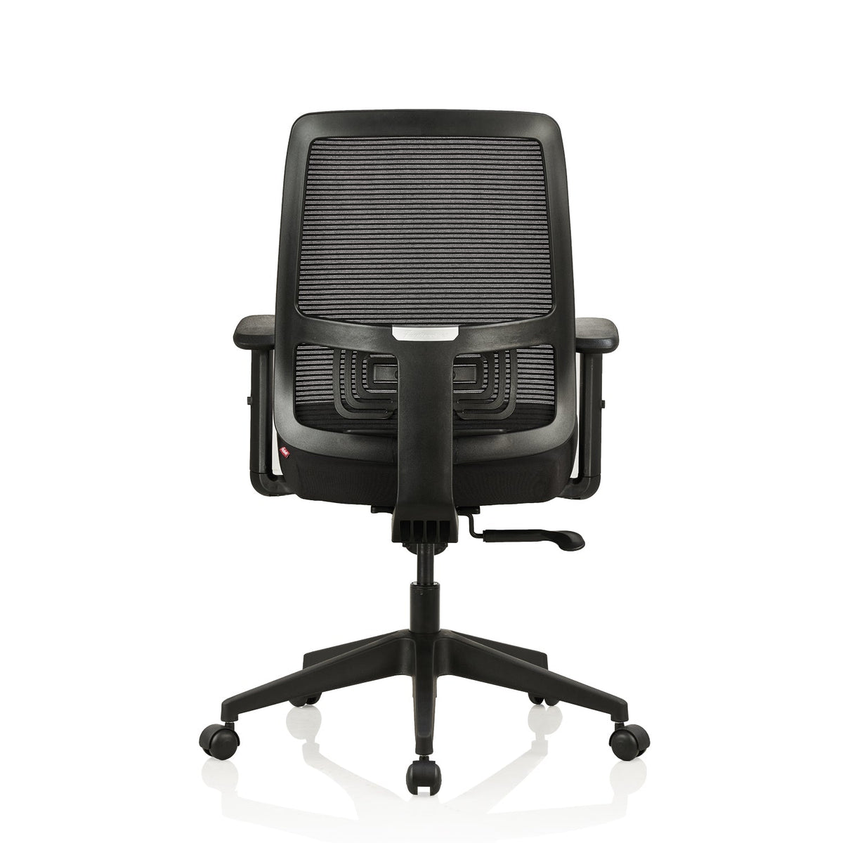 Featherlite Versa Medium Back Mesh Chair with Single Lock Synchro Mechanism & Fabric Upholstered Seat