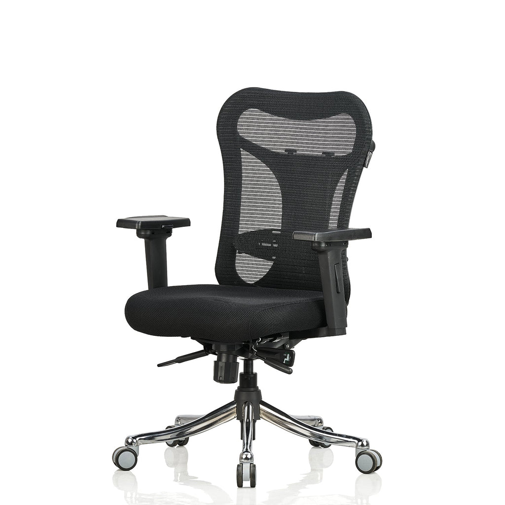 Featherlite Optima Medium Back Mesh Chair with Multilock Seat Sliding Mechanism & Three Way Adjustable Arms