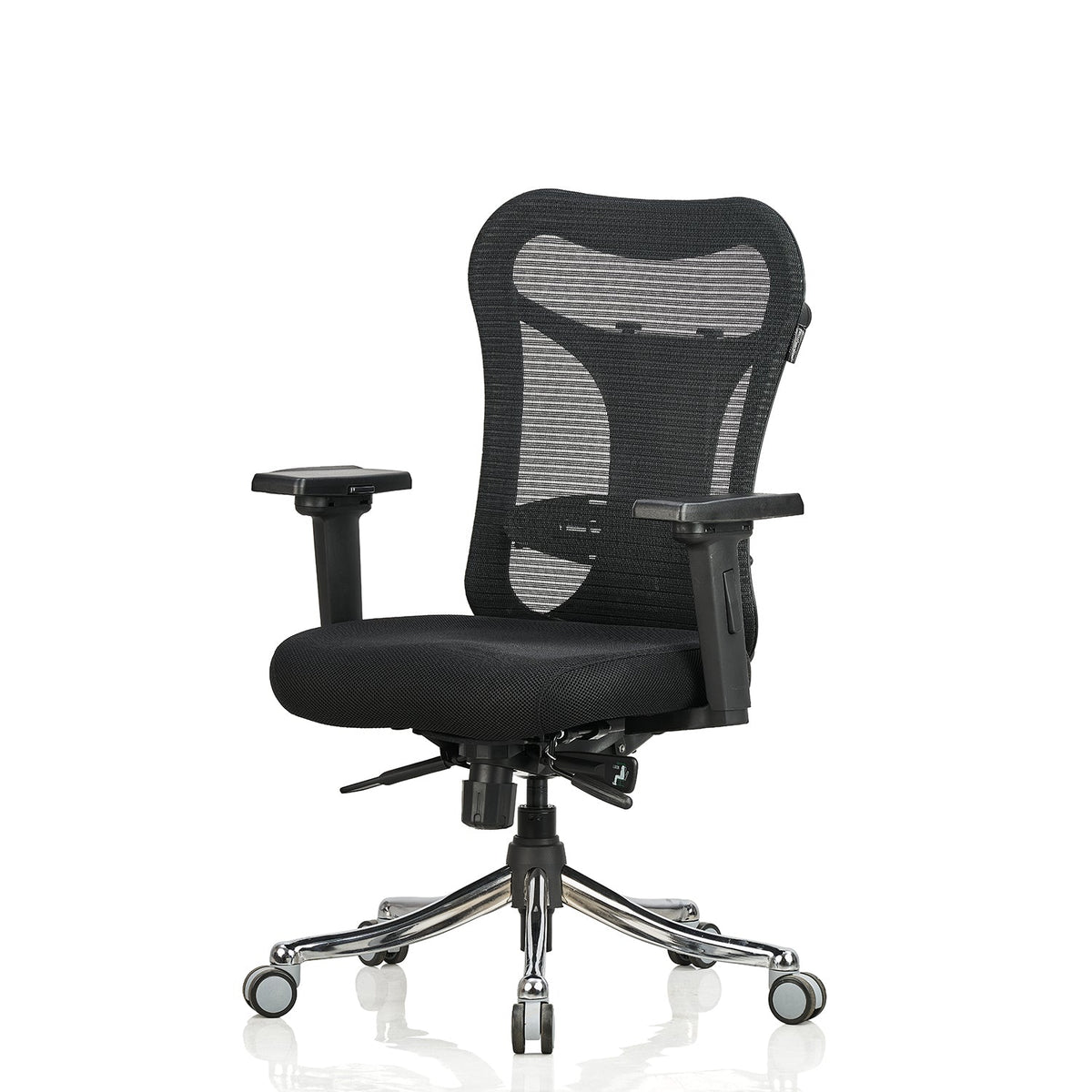 Featherlite Optima Medium Back Mesh Chair with Multilock Seat Sliding Mechanism & Three Way Adjustable Arms