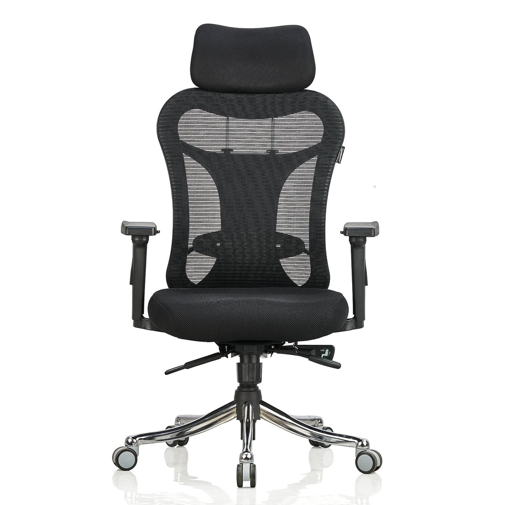 Featherlite Optima High Back Mesh Chair with Multilock Seat Sliding Mechanism & Three Way Adjustable Arms