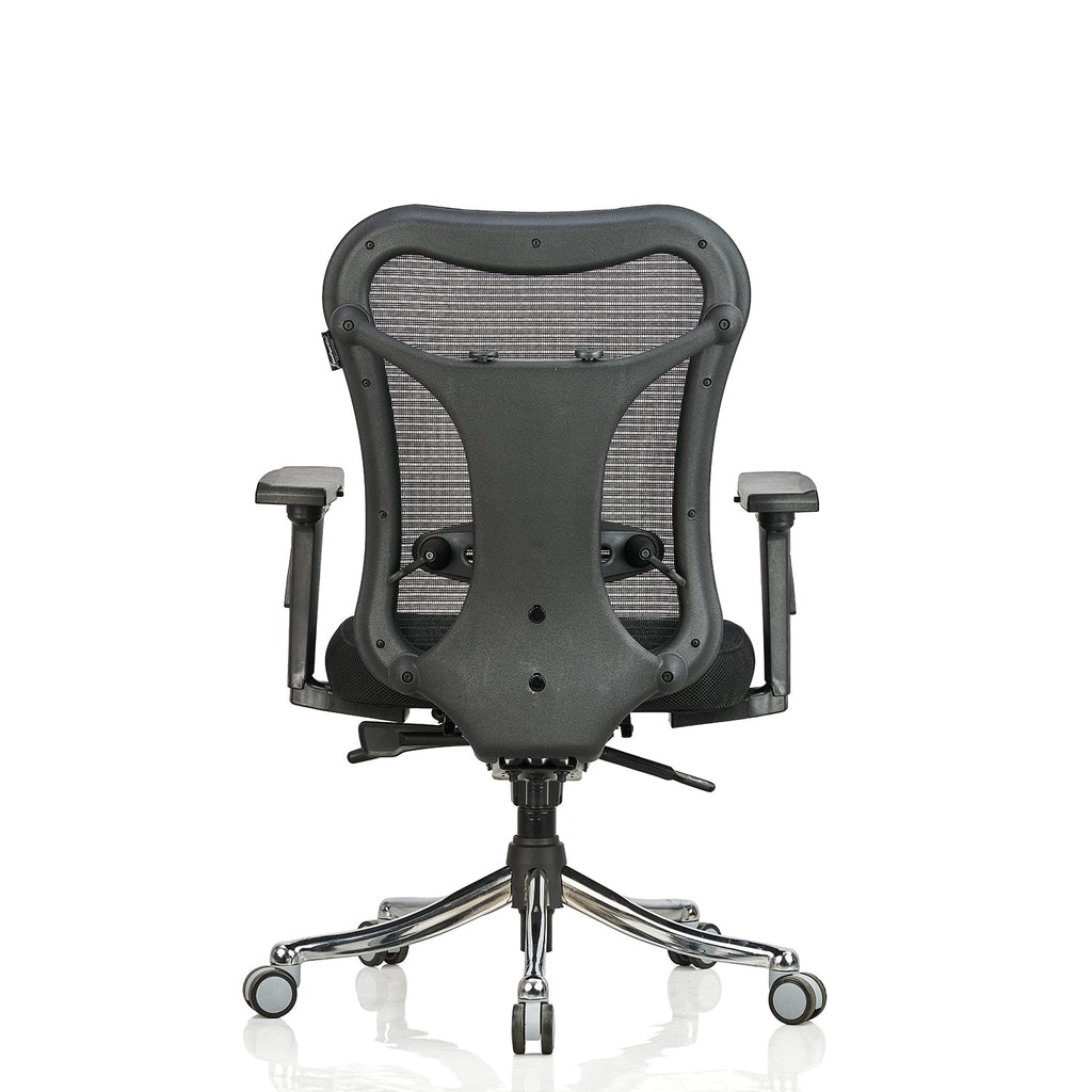 Featherlite Optima Medium Back Mesh Chair with Multilock Seat Sliding Mechanism & Three Way Adjustable Arms
