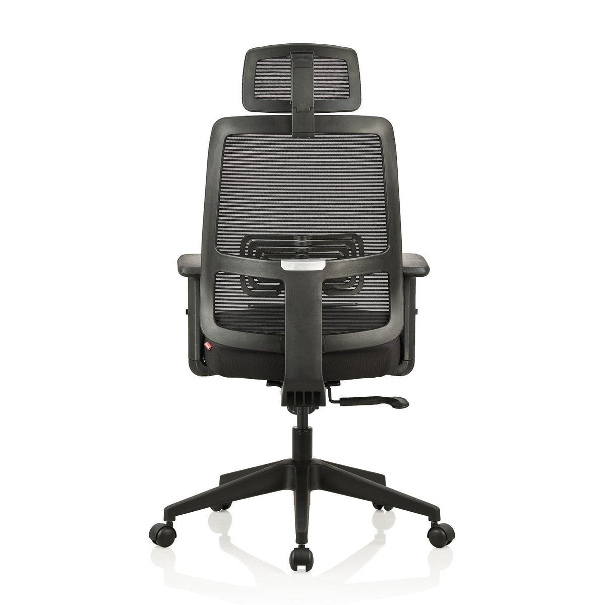 Featherlite Versa High Back Mesh Chair with Single Lock Synchro Mechanism & Fabric Upholstered Seat